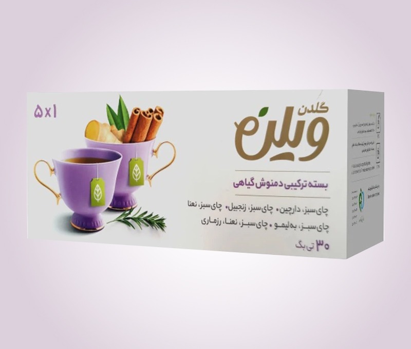 بسته ترکیبی دمنوش گیاهی 5 در 1 بسته ترکیبی دمنوش گیاهی 5 در 1 گلدن ویلن