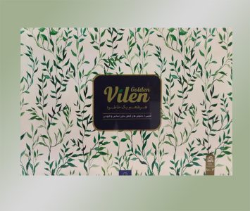 بسته هدیه دمنوش گیاهی طرح زمرد گلدن ویلن